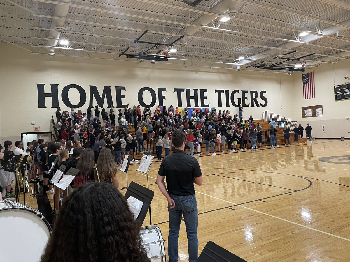 Yesterday, we had our first all school assembly of the year. The student council planned it and led it. The band and choir performed so well. We are looking forward to great things this year from all students. Go Tigers!!  @ESSD40