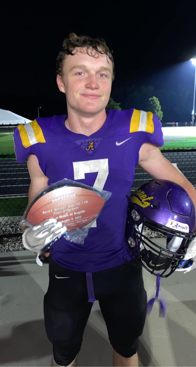 jlauermomma's tweet photo. Such an exciting Friday night. Angola and Carroll wins and both boys with player of the game. Love you @JakeLand07 and @Jimmy_sullivan8 https://t.co/1YoZZO7kq4