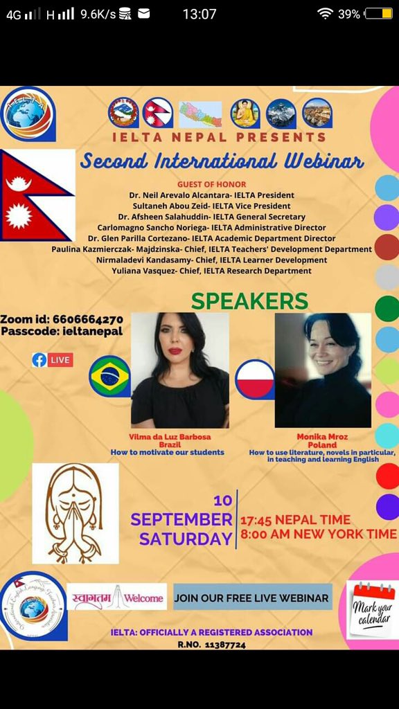 MissSalahuddin's tweet image. #English #Englishteacher #Englishconference #EnglishLanguage #Nepal  live stream on facebook.com/sujeet.karki.7…