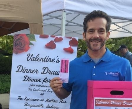 Stop by Castlewood Singers' booth today at Penrod Arts Fair for a chance to win two tickets to the famous Valentine's Dinner at The Sycamore at Mallow Run Winery!