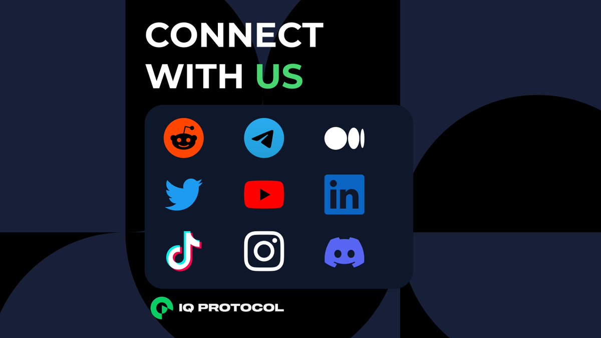 High IQ Connect🧠⚡️
👉linkedin.com/company/iqlabs/
👉instagram.com/iqprotocol/
👉tiktok.com/@iqprotocol
👉blog.iq.space
👉youtube.com/c/IQProtocol
👉reddit.com/r/IQProtocol/
👉x.com/iqlabs_official
👉discord.com/invite/dApUa87…
👉t.me/iq_protocol
👉github.com/iqlabsorg