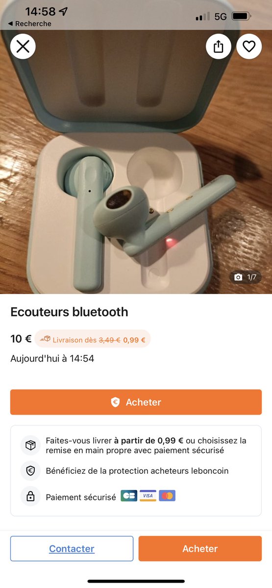 Salynni78's tweet photo. Écouteur neuf 🤣🤣🤣 encore des perles sur Leboncoin 🤣🤣 https://t.co/toelflvzB4