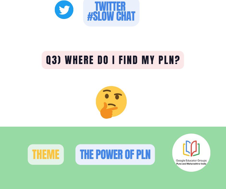 GEG Pune and Maharashtra (@gegpune) on Twitter photo 🥳Time for the third question!
✅Where do you find a PLN group?
✅Begin your answer with A-3 and don't forget to add #gegpune and #gegprogram <a href="/HonapReshma/">Reshma Honap</a> <a href="/RitikaTyagi06/">Ritika Tyagi</a> <a href="/BapatMukul/">Mukul Bapat</a> 🥳Time for the third question!
✅Where do you find a PLN group?
✅Begin your answer with A-3 and don't forget to add #gegpune and #gegprogram <a href="/HonapReshma/">Reshma Honap</a> <a href="/RitikaTyagi06/">Ritika Tyagi</a> <a href="/BapatMukul/">Mukul Bapat</a>