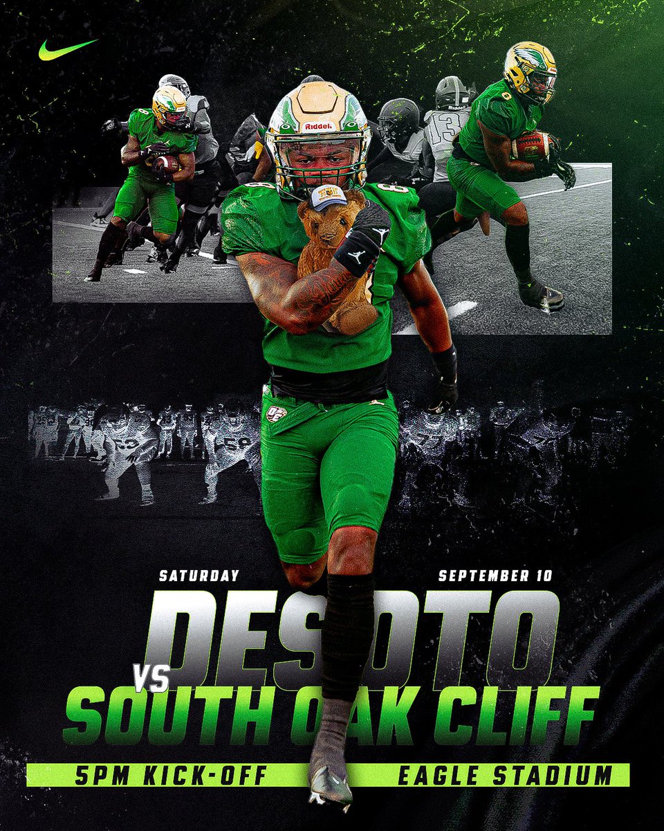 FootballDesoto's tweet photo. Potential “BEAR” sightings at Eagle Stadium! #BeatSOC 🦅

🗓: Today, Saturday 10
🆚: South Oak Cliff
📍: Eagle Stadium
⌚️: 5 PM
🎙: @MetroSportsDE https://t.co/daZbQQnx0A