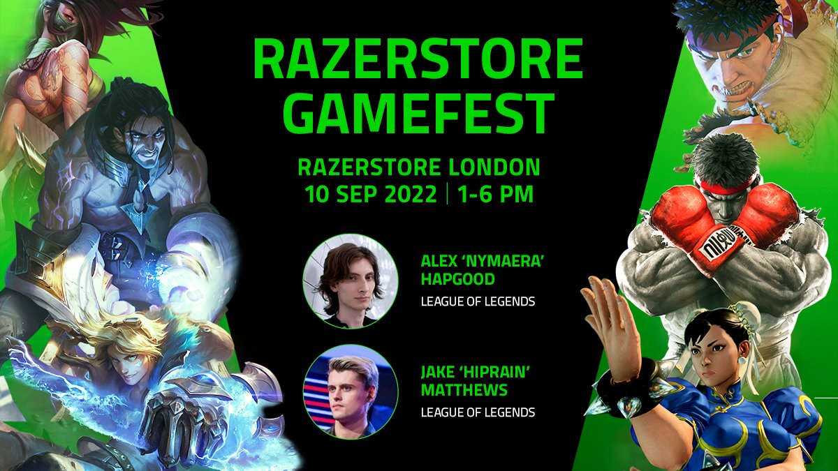 RazerStore's tweet photo. Our caster @Nymaera & @Hiprain are LIVE with our #RazerStoreGameFest 1v1 League of Legends tournament!
https://t.co/aUpErMuoCb https://t.co/HzQic4Zn8k