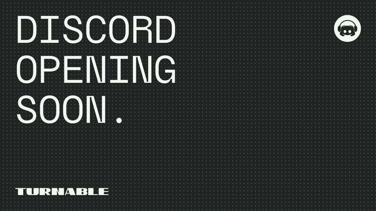 turnablexyz's tweet photo. We'll soon be opening our Discord to the public.

The goal of the server is to create a space for music geeks, artists, and collectors alike to hang out and discuss music, web 3, and everything in between.

Reply below if you'd like early access 👇 https://t.co/ng4DOlcglL