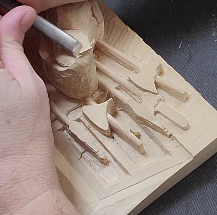 Madcarver00's tweet photo. "Orders" - Sculptures by Randall Roughing Stage..
Contact randy@madcarver.com for Woodcarving Lessons
#woodcarving #howto #reliefsculpture #woodcarvinglesson #Mission #Medieval #fantasyrogue #Guard #barracks #fantasy #fantasycharater #adventurers #dd #lotr #wow #wot #riftwar https://t.co/UBaunCSyxc