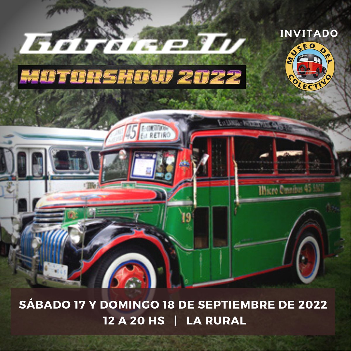 Estimados Amigos!

El sábado 17 y Domingo 18 de Septiembre estaremos presentes en MotorShow El Garage 2022 que se realizará en el Predio de La Rural de 12 a 20 hs.

Habrá varias unidades restauradas en exposición además de autos, tunning y diversos vehículos ¡No te lo pierdas!