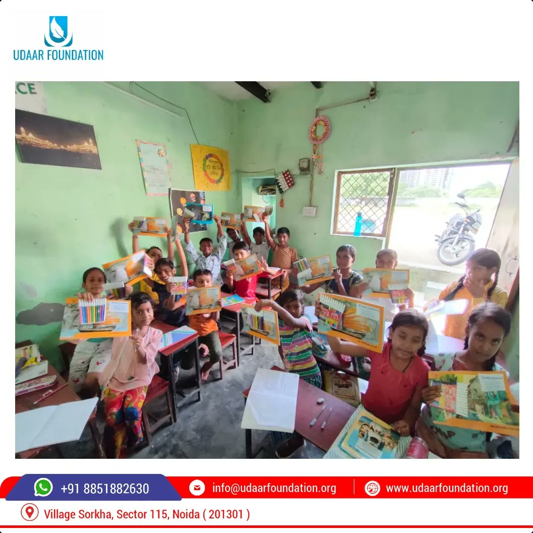 FoundationUdaar's tweet photo. We would like to thank @life_at_sbs for helping us with necessary stationary & other required study materials.
#BeUdaar #Udaar #foundation #bestngoinnoida #india #csr #charity #free #education #underprivileged #children #upliftmnet #donation #noida https://t.co/arxb97NVjf