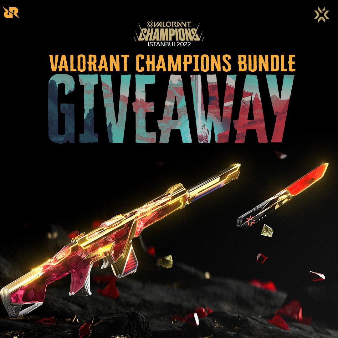teamrrqofficial's tweet photo. Valorant Champion Bundle!
We are giving away several Champion Bundles! ๐
To Participate:
1. Follow @teamrrqofficial
2. Tag 2 your friends in the comments
3. Retweet this post
Winners will be chosen next week.
#VIVARRQ
#VALORANT
#VALORANTCHAMPIONS
#GIVEAWAY
#CHAMPIONBUNDLE https://t.co/shKvhoeKHD