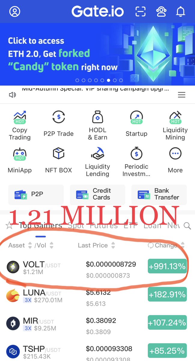 Pablo_cro's tweet photo. @VoltInuOfficial 23 HOURS OF VOLUME ON @gate_io 🔥🔥🔥👀 @FTX_Official @BittrexExchange @cryptocom @kucoincom @binance  CHECK IT OUT GUYS ⚡️💪 https://t.co/hPBem5JK7T
