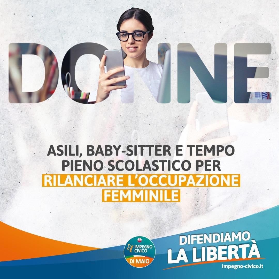 AleAmitrano's tweet photo. Quello del sostegno all’#occupazione #femminile è un tema che #ImpegnoCivico pone con forza. La percentuale di #donne che lavora part time è di gran lunga superiore a quella degli uomini. Per questo proponiamo un massiccio investimento su #asili nido e servizi di #babysitting https://t.co/WnkjHQFrWi