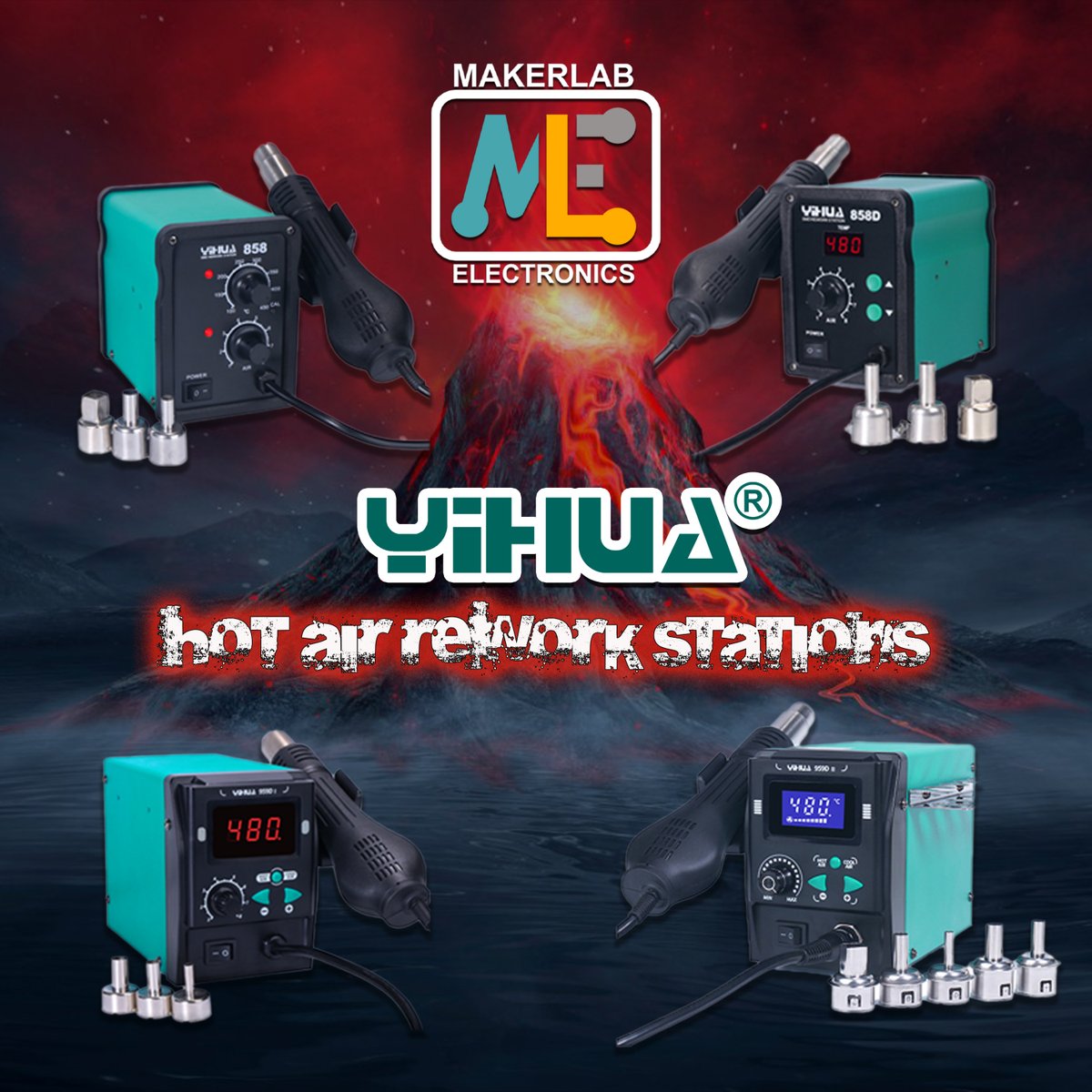 makerlab_e's tweet image. ‘Yong mas mabilis pa uminit ang aming YIHUA Hot Air Rework Stations kaysa sa pinapakuluan mong tubig? Iba rin di ba?

Going like hotcakes. Add to cart mo na yan!
Shopee: bit.ly/3qrP4xP
Lazada: bit.ly/3DeVU16

#MakeItMakerlab 
#MakerlabElectronics