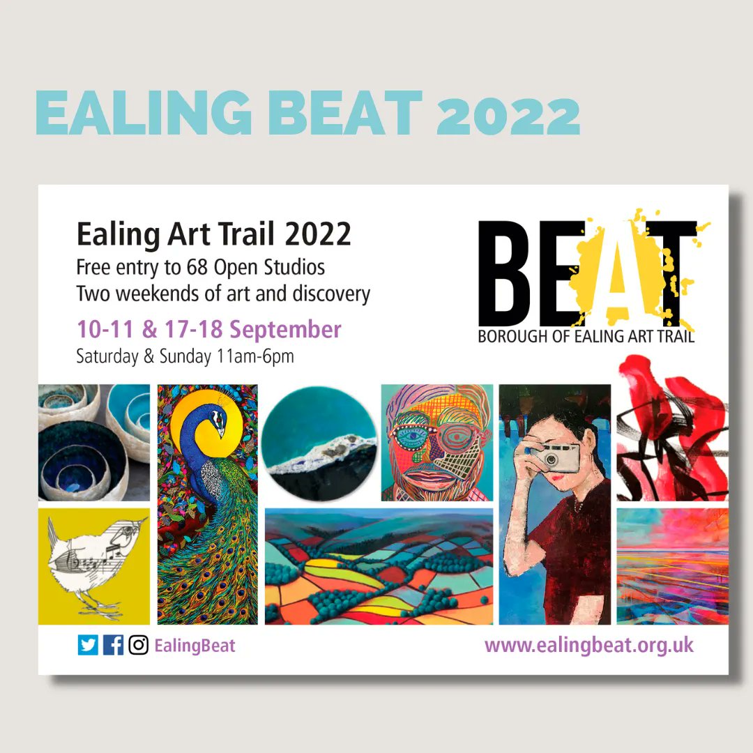 Don’t miss @ealingbeat your chance to gain free entry to 68 open studios in Ealing &amp; Acton over two weekends in September 

#ealingbeat #arttrail #londonartists