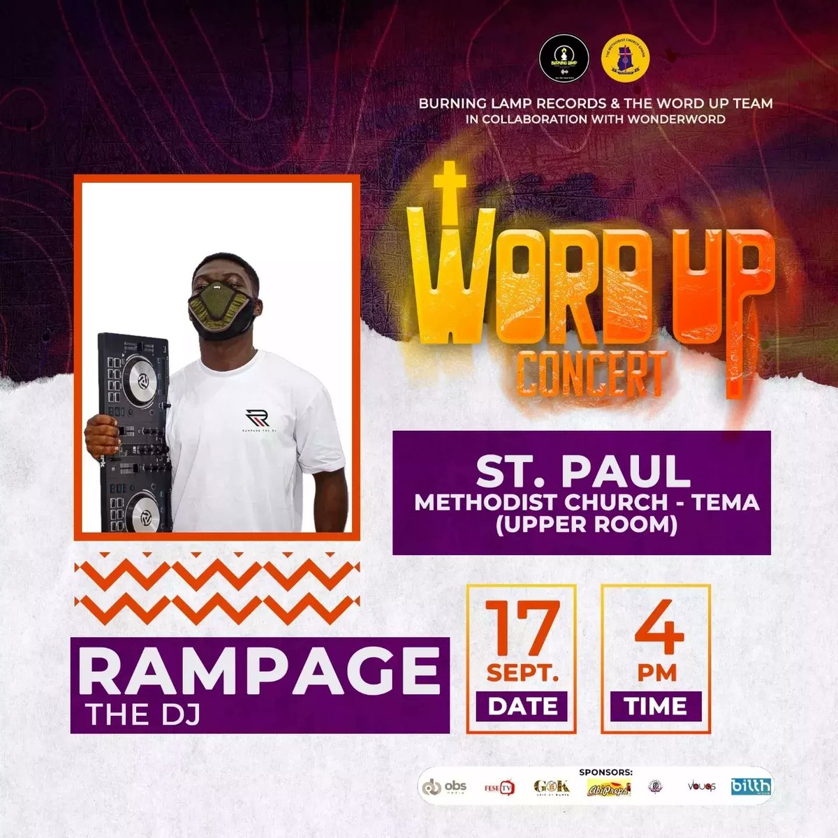 kingwonderword's tweet photo. Exactly a week today, Tema is about to host the most anticipated event😍The Word Up Concert💪happening on the 17th of September at 4pm🙌🙌Venue is St. Paul Methodist Church(The Upper Room)🌋🌋 come and be a part of this blessed experience.
#WordUpConcert
#WonderWord https://t.co/w9651wPqRL