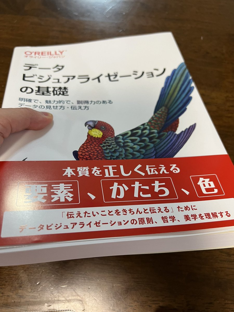 GuppyWebService's tweet photo. 到着。
なかなかの分厚さ!
#データビジュアライゼーションの基礎
#fundamentalsofdatavisualization
#オライリー
#oreilly
#oreillyjapan https://t.co/WIQ89dWjgd