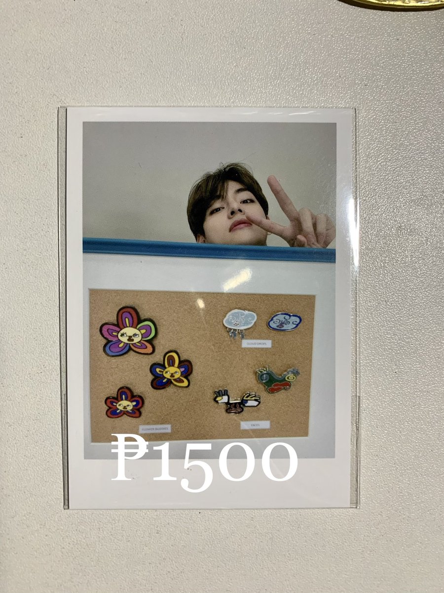 daeguhaul's tweet photo. HELP RT ! 

wts lfb ph bts

— v brooch set pc 
— ₱1.5k; 50% dp, rembal within 2 weeks
— mint, sealed &amp; onhand. 

reply mine/dm to claim
#. artist collection taehyung tae taetae cloud drops photocard https://t.co/o7fkIGALGe