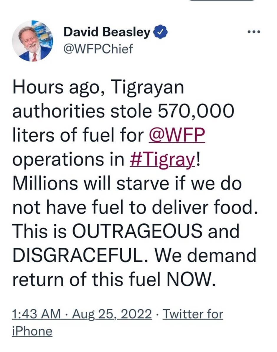 AbrarSuleiman's tweet photo. 1.Did #TPLF use famine as weapon of war in the 80s? Yes!
2. Who shall benefit from famine in #Tigray today? #TPLF!
3. Do @StateDept &amp; @EU_Commission know this fact? Yes!

Dear @AbiyAhmedAli 
ignore the fuss &amp; keep on doing what you think is right for #Ethiopia , regardless! https://t.co/pY44P0HBJX