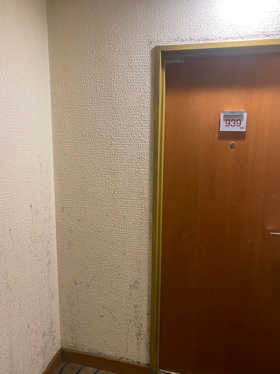 bedevilicious's tweet photo. Flight w/ @qatarairways got cancelled &amp; rescheduled for the next day. Missed the connecting flight &amp; were given a #moldy room in a #moldyhotel @MgrandDoha. Sent a complaint but never got a reply. #QatarAirways doesn’t deserved the #SkyTraxAward. Definitely NOT the #1 airlines. https://t.co/s7cdHnPObQ