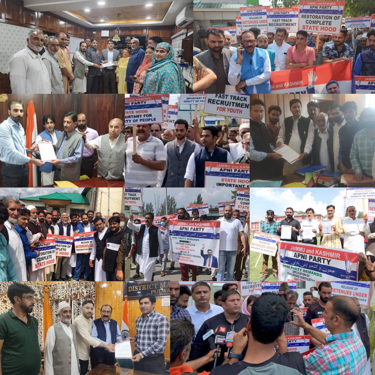 GHMir_'s tweet photo. Pictures of presentation of Memorandum By APNI Party  at DM’S offices in valley. https://t.co/KnHoR14OZe