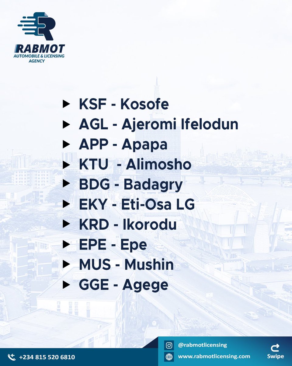 RABMOT LICENSING AGENCY | CAR PAPERS 🇳🇬🚙 tweet media