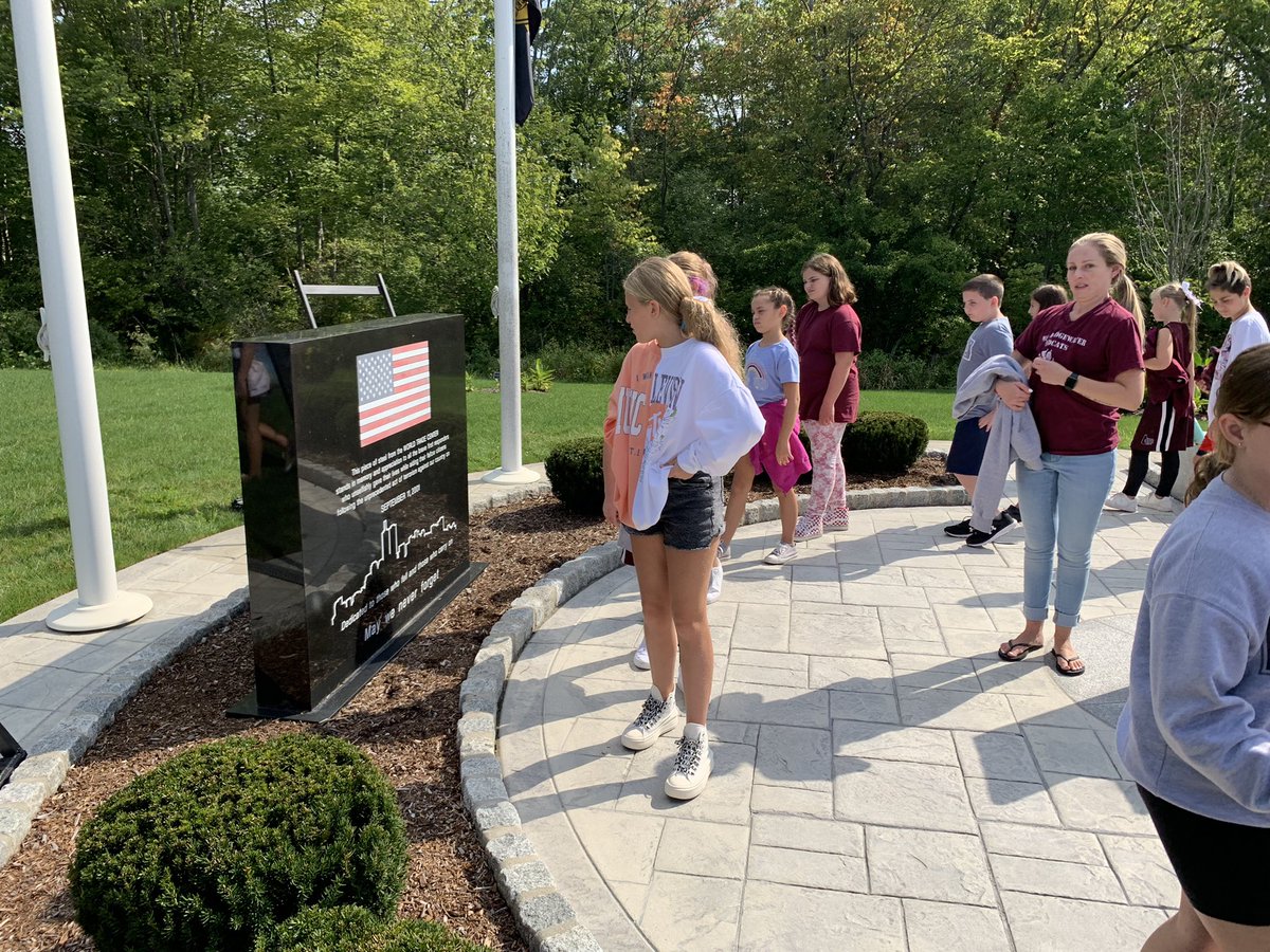 colsenroom7's tweet photo. Grade 5 visited the 9/11 memorial in town on Friday.   #wbwildcats #howardrocks https://t.co/c8GaxSDcfb