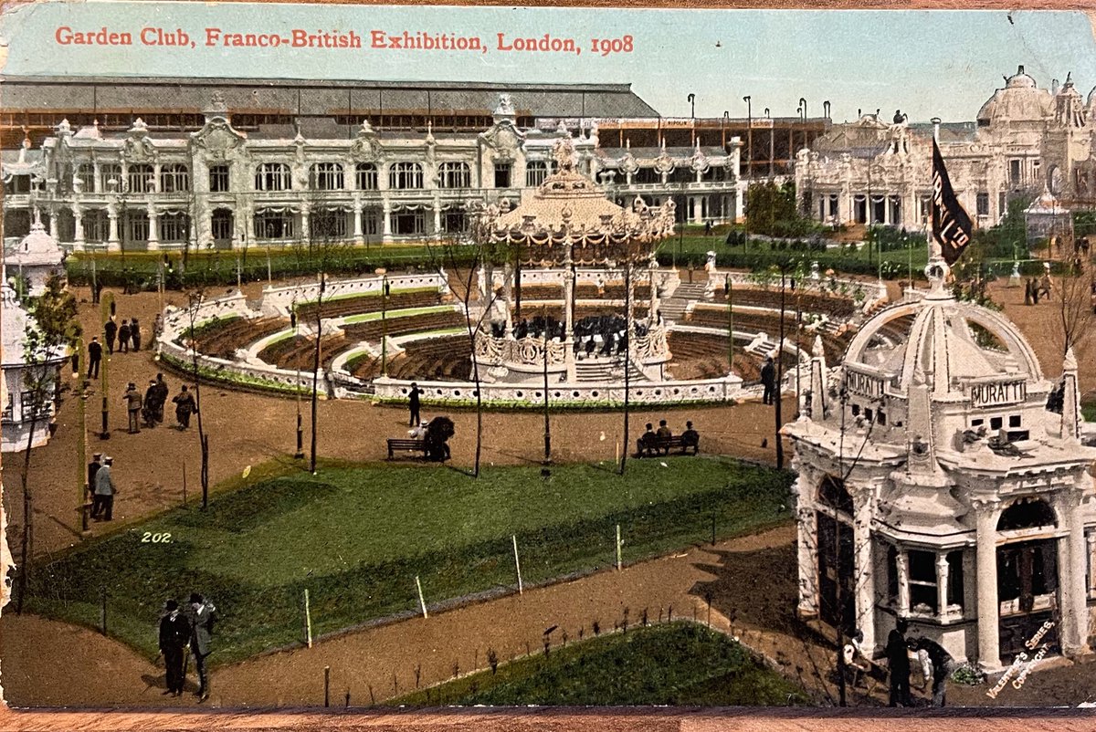 Garden Club, Franco-British Exhibition, London, 1908. Postcard.
Published by Valentine &amp;amp; Sons

Posted - 14th September 1908

ebay.co.uk/itm/2952073815…

#uk #london #exhibition #britishexhibition #FrancoBritishExhibition #postcards #valentineandsons #1908 #1900s #gardenclub