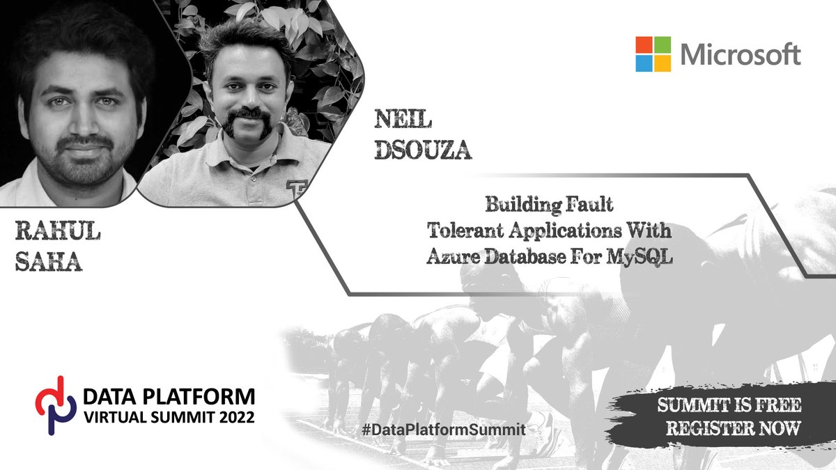 DataAISummit's tweet photo. Building fault tolerant applications with Azure Database for MySQL By @raul_saha & Neil DSouza
Block your seat for FREE.
https://t.co/22aPz1kyd9
Check out the sessions: https://t.co/Akuvxb01uL
Thanks for RT
#AzureDatabase #MySQL #DataPlatformSummit https://t.co/30zvMkZeu3