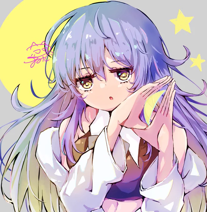 #ホロライブ言えるかな順で描いてくシリーズその18MOON MOONMoonaficだよ!#HoshinovArt 