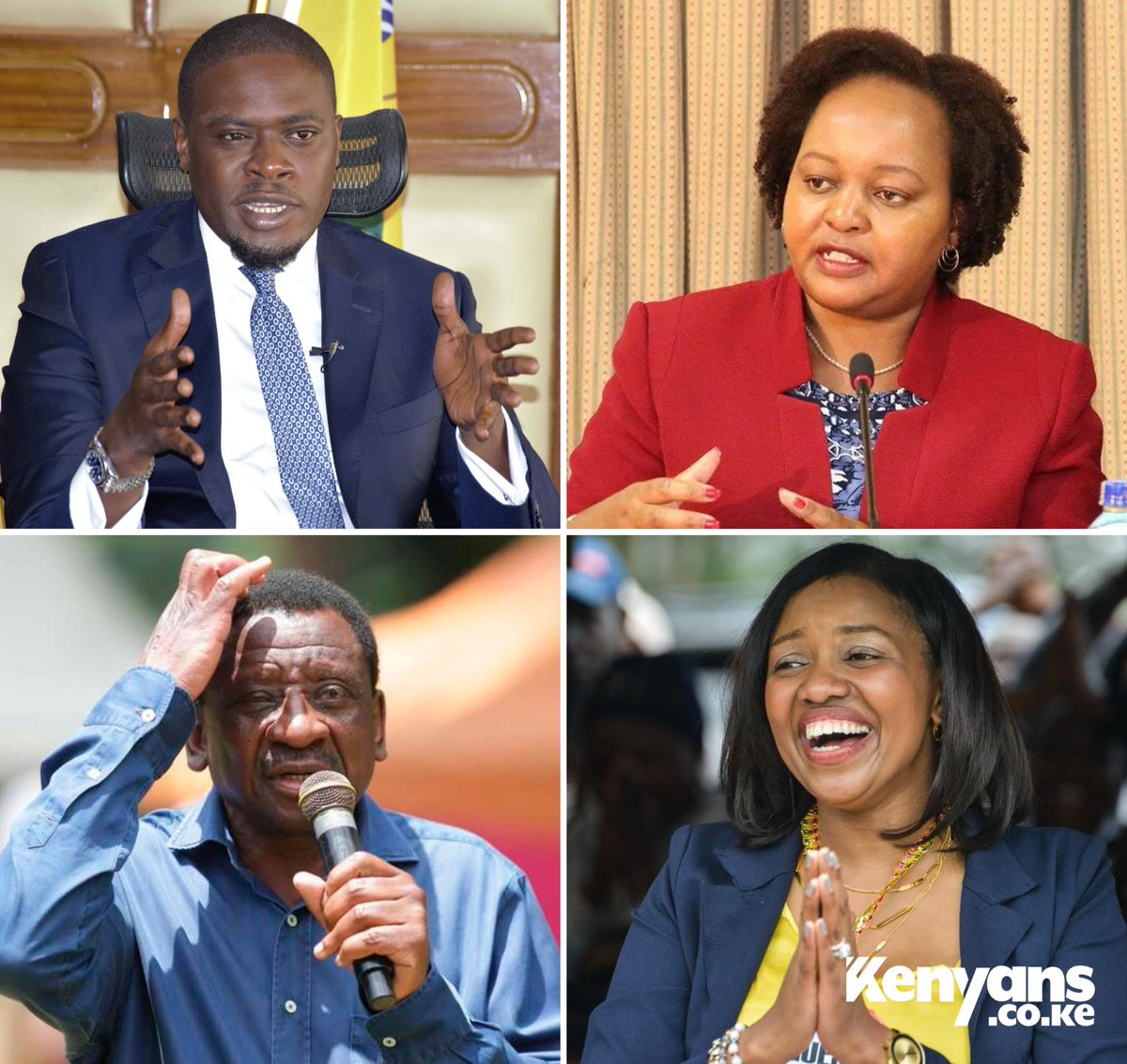 Kenyans's tweet photo. Who do you think will be voted as Chairperson of the Council of Governors?
1. Johnson Sakaja
2. Anne Waiguru
3. James Orengo
4. Susan Kihika https://t.co/ffopor4gZu