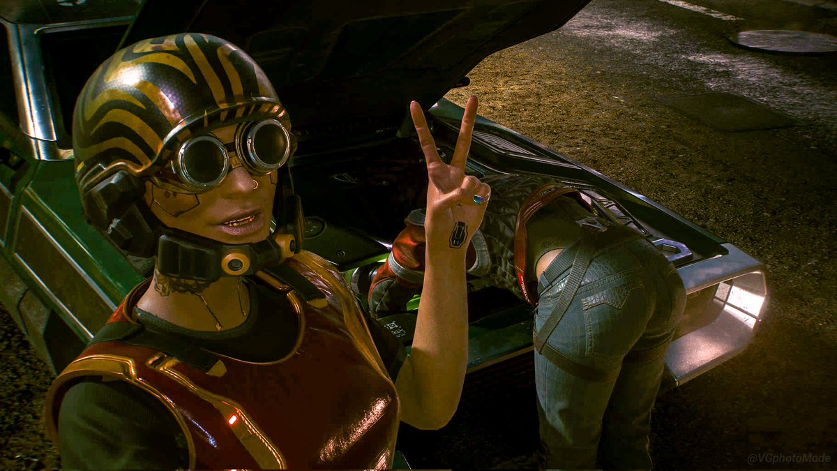VGphotoMode's tweet photo. I'm usually a pretty mature person, but.....if you give a kid matches odds are they are going to start a fire. #Cyberpunk2077 #Shutterpunk #Cyberpunk2077PhotoMode #PS5share #PS5 #VGPunite #VirtualPhotography #VGphotoMode #ThePhotoMode https://t.co/X91LgOvqvR