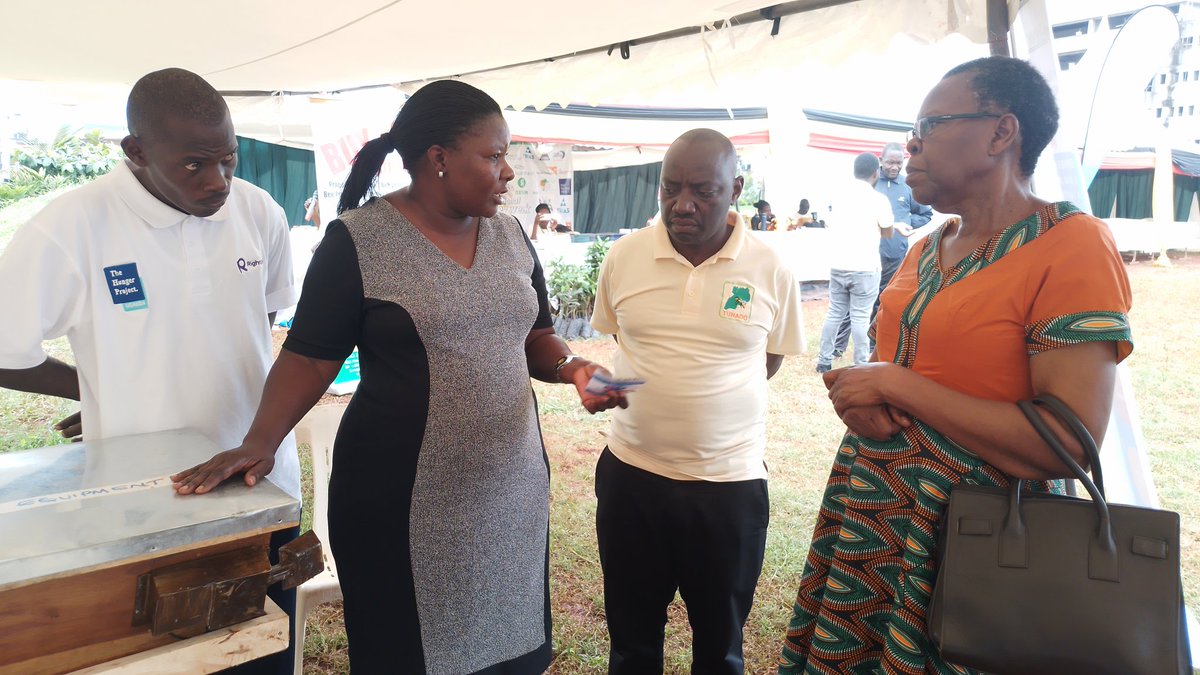 ademnea's tweet photo. JUST IN: Graced with the Presence of Hon. Victoria Ssekitoleko, Former Minister of Agriculture - Day 4 (11th National Honey Week) in Partnership with @TUNADO_Bees &amp; @MAAIF_Uganda 
#SmartBeeMonitor
@jsotim @OPlanks https://t.co/oAA2sJIae4