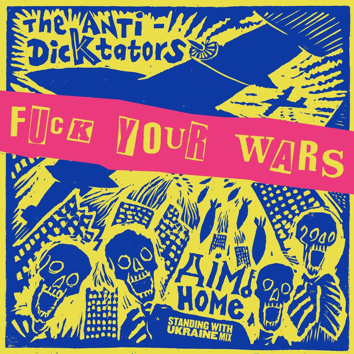 the_levellers's tweet photo. New song from The Anti-DicKtators available: https://t.co/Xr3RtsH4BG 
Feat members of The Gaslight Troubadours, Levellers, Afro Celt Sound System plus Richard Evans, Yuriy Gurzhy, Katya Tasheva &amp; Diana Berg. And artwork from Levellers' Jeremy + legendary punk artist Jamie Reid! https://t.co/6uNRJ3vfPS
