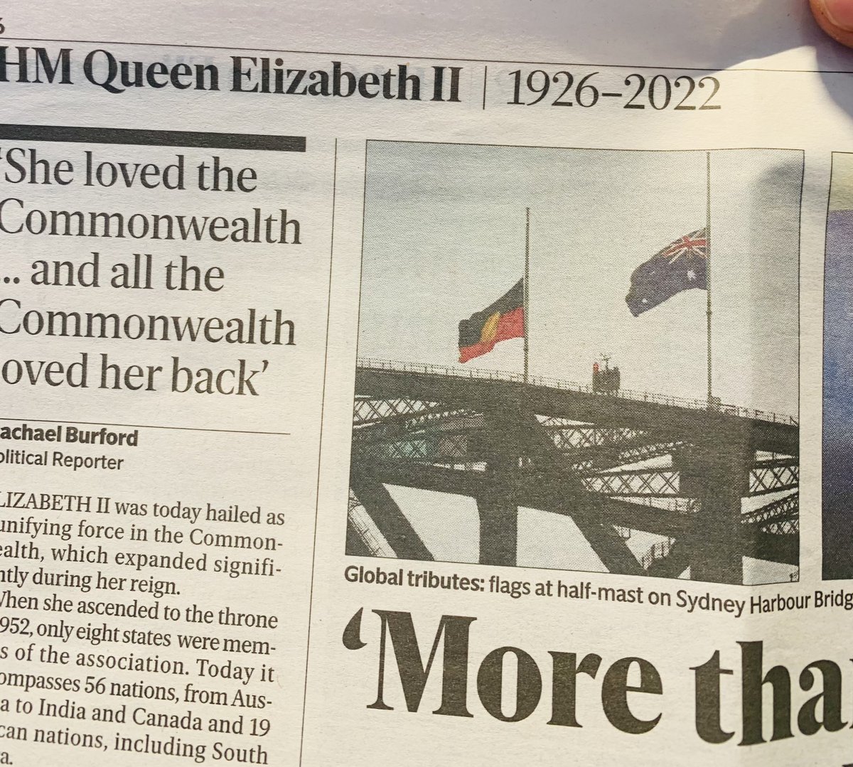 GaryNunn1's tweet photo. This made me feel so proud to be Australian &amp; so proud to know @Chereetoka who made this change, now being broadcast to the world.

Look at the Aboriginal flag, finally up there on our most famous landmark, interrupting colonialism, whilst also paying due respect. It feels right. https://t.co/01x56y8yQP