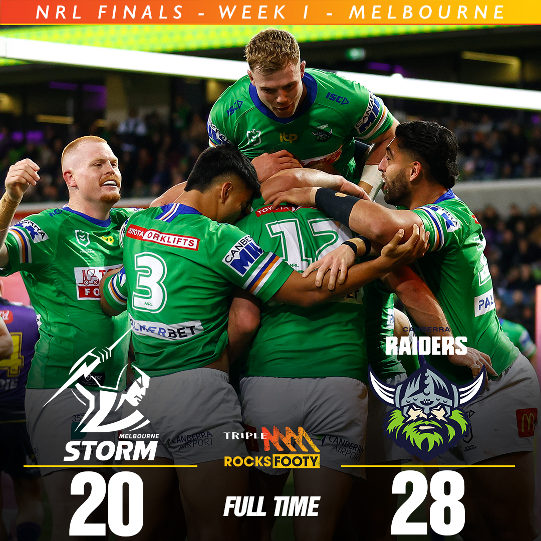 WHAT A GAME.

#NRLFinals #NRLStormRaiders