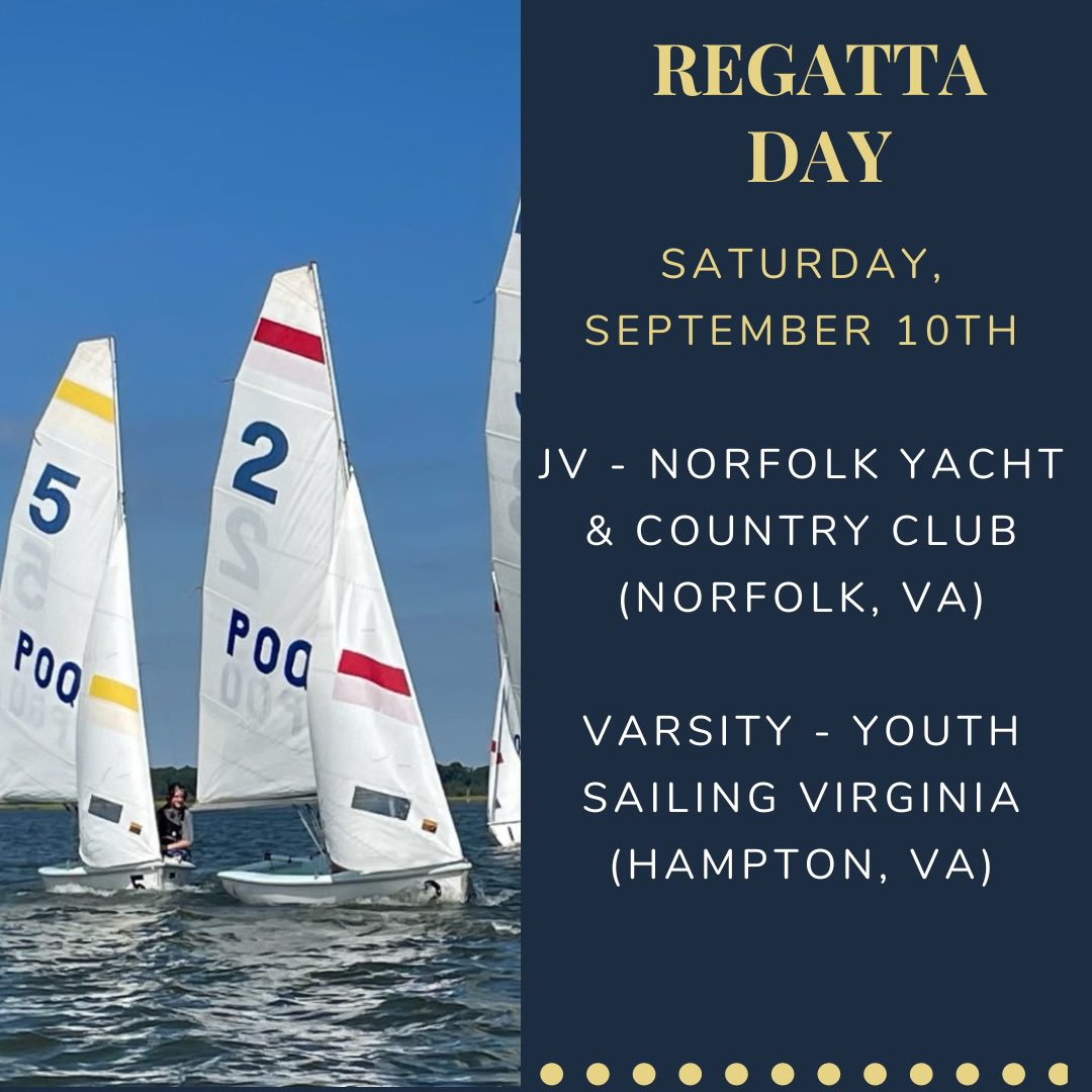 PoquosonHS_AD's tweet photo. PHS ⛵️ is in action today.

Good luck to all JV and Varsity sailors today.

#poquoson #PHS #bullislanders #highschoolsailing #reptheisland https://t.co/9pWcXKdAUf
