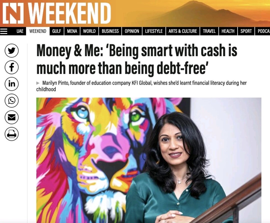 KFIUAE's tweet photo. Excerpt from my interview with @TheNationalNews
Does money make you happy?

It depends on the kind of values you attach to money. If you attach extrinsic values like power, status, self-worth and self-image, then that’s not going to give happiness. https://t.co/Q397OUrOFo