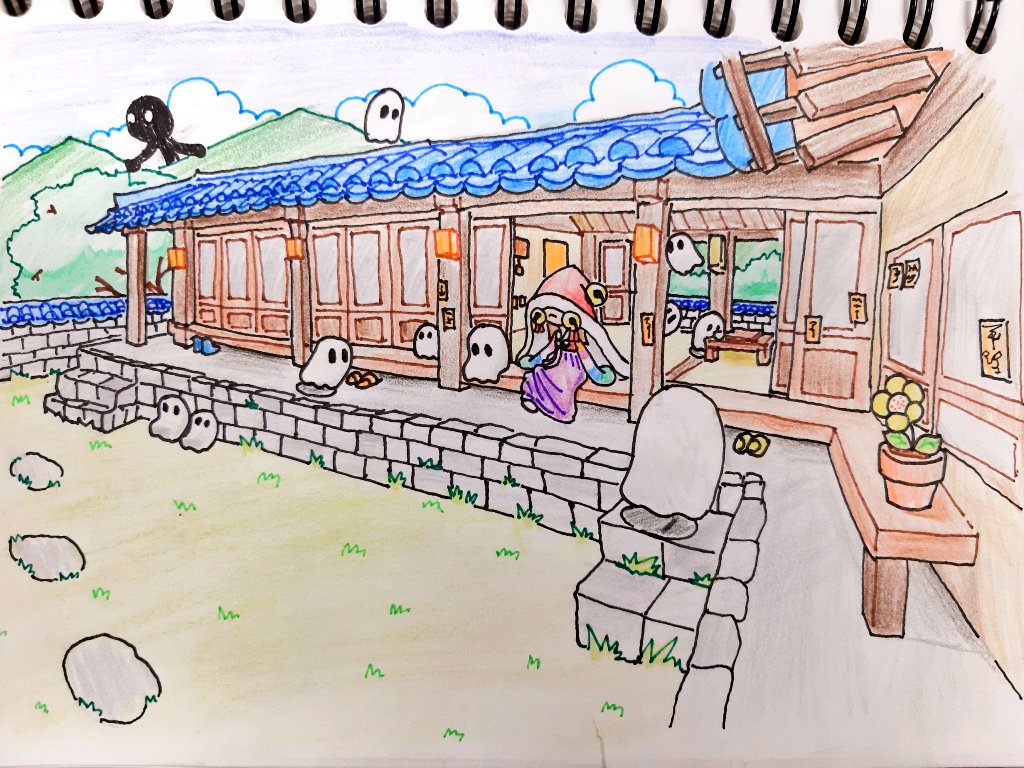 pixelbbom's tweet photo. Chuseok with friends.

#CHUSEOK

#noobartist
#sketch 
#drawing
#originalcharacter 
#characterdesign https://t.co/Vwj26y2Sg9