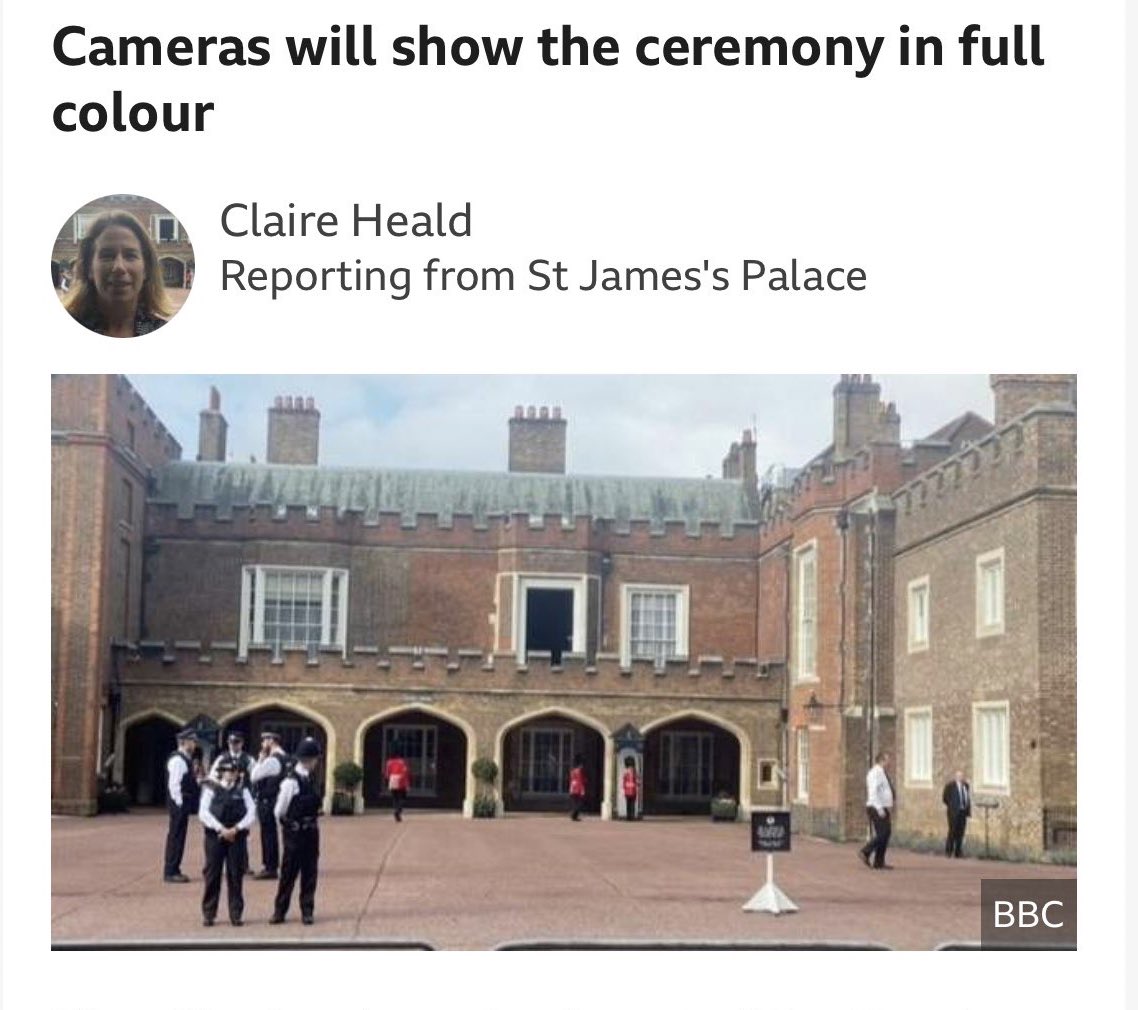 BBC bringing out all the stops for this ceremony #KingCharlesIII