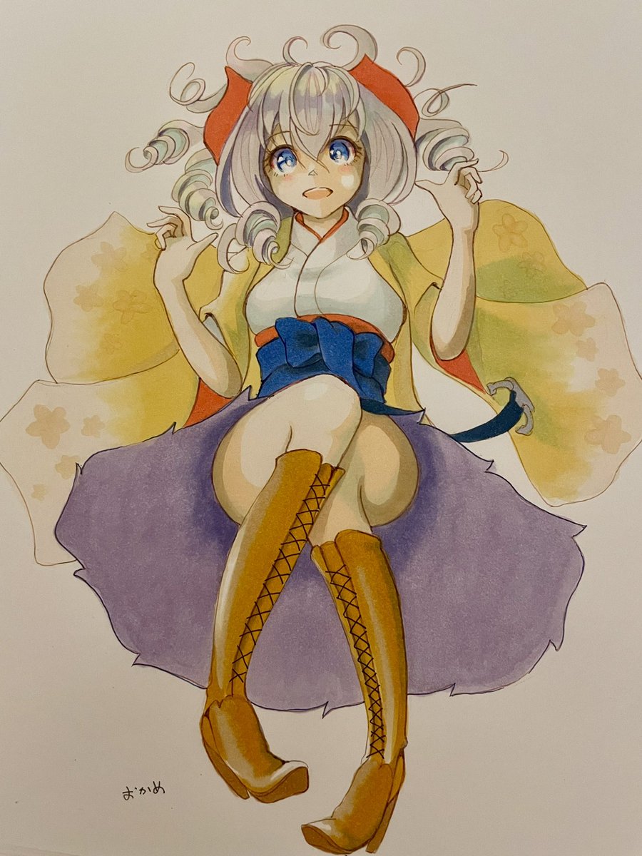 「今日の練習絵でした。。。 」|おかめのイラスト