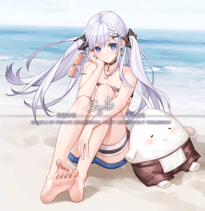 .commission 米白zzz泳装 