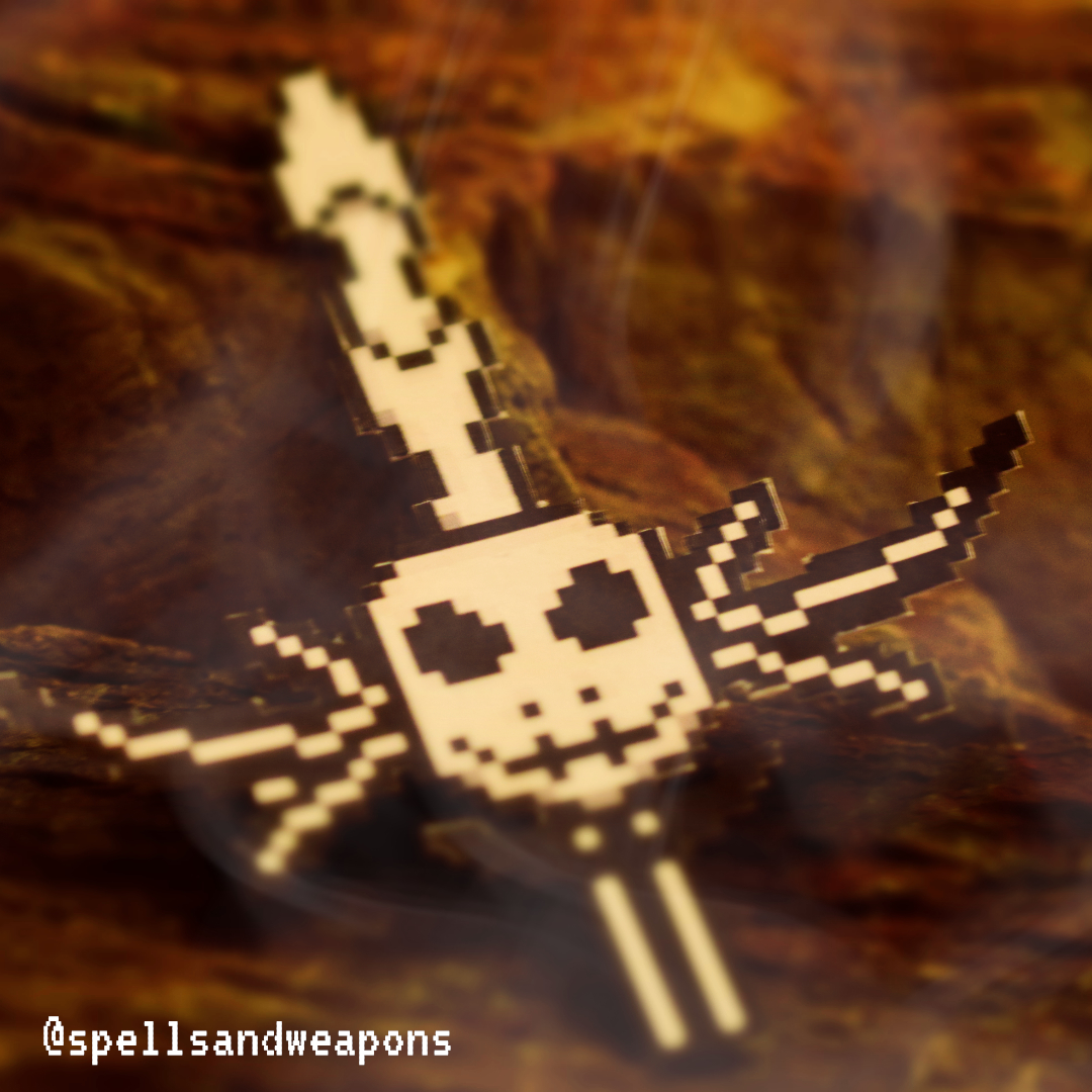 According to legend, a being named Jack came to the planet and hid the nightmare sword there. Hope it's never found...

#pixelart #photography #nightmarebeforechristmas #fantasy #pixel_dailies #screenshotsaturday #swordtember2022 #swordtember sword create in <a href="/pixakiapp/">Pixaki</a>