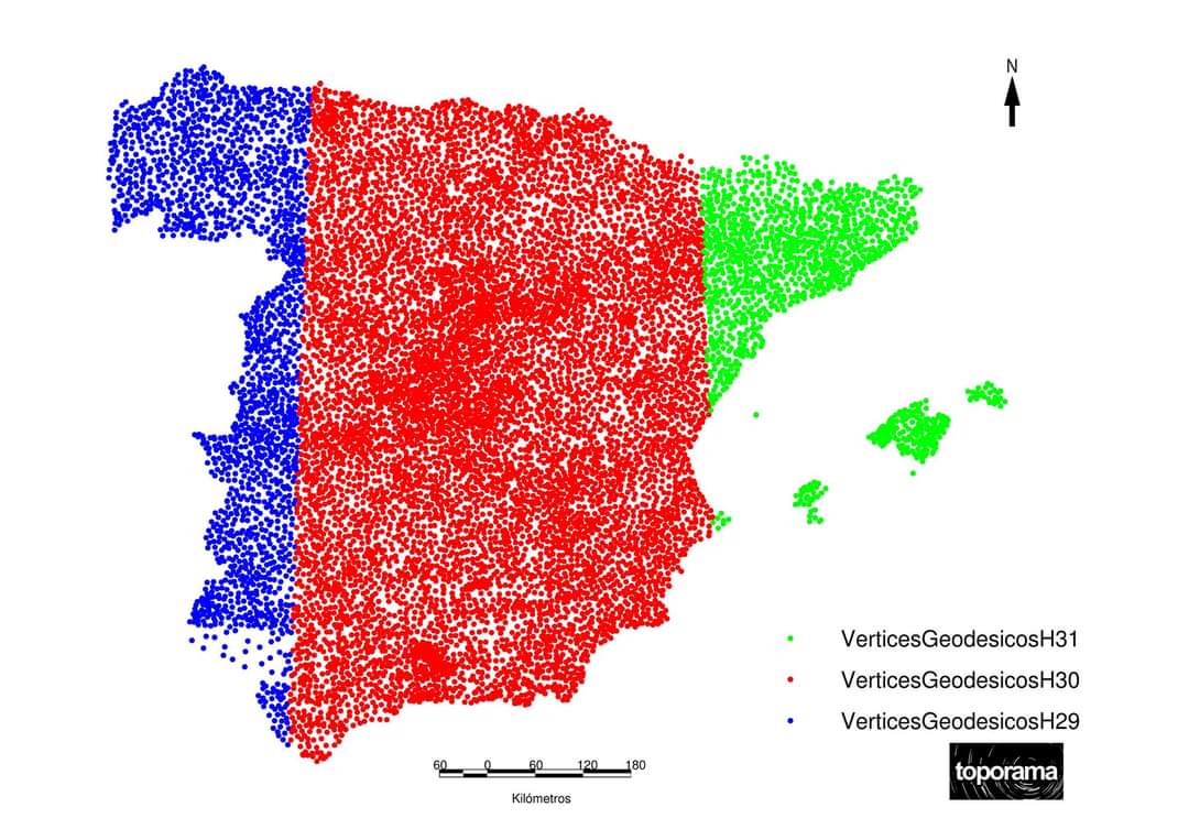 toporama_es's tweet photo. #Vertices #Geodésicos #Huso29 #Huso30 #Huso31 #Peninsula y #Baleares https://t.co/dv8nN9cKbp