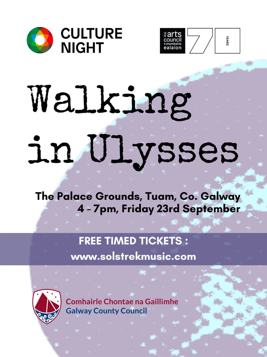 sineadhayesmuso's tweet photo. I'm really enjoying putting this locative audio composition together for @Galwayculture @CultureNight. If you are in Tuam on 23rd September, check it out! Free tickets here: https://t.co/dGJgKKCZSL #culturenight22 #Ulysses #JamesJoyce #locativeaudio https://t.co/Yc0LCb6LSv