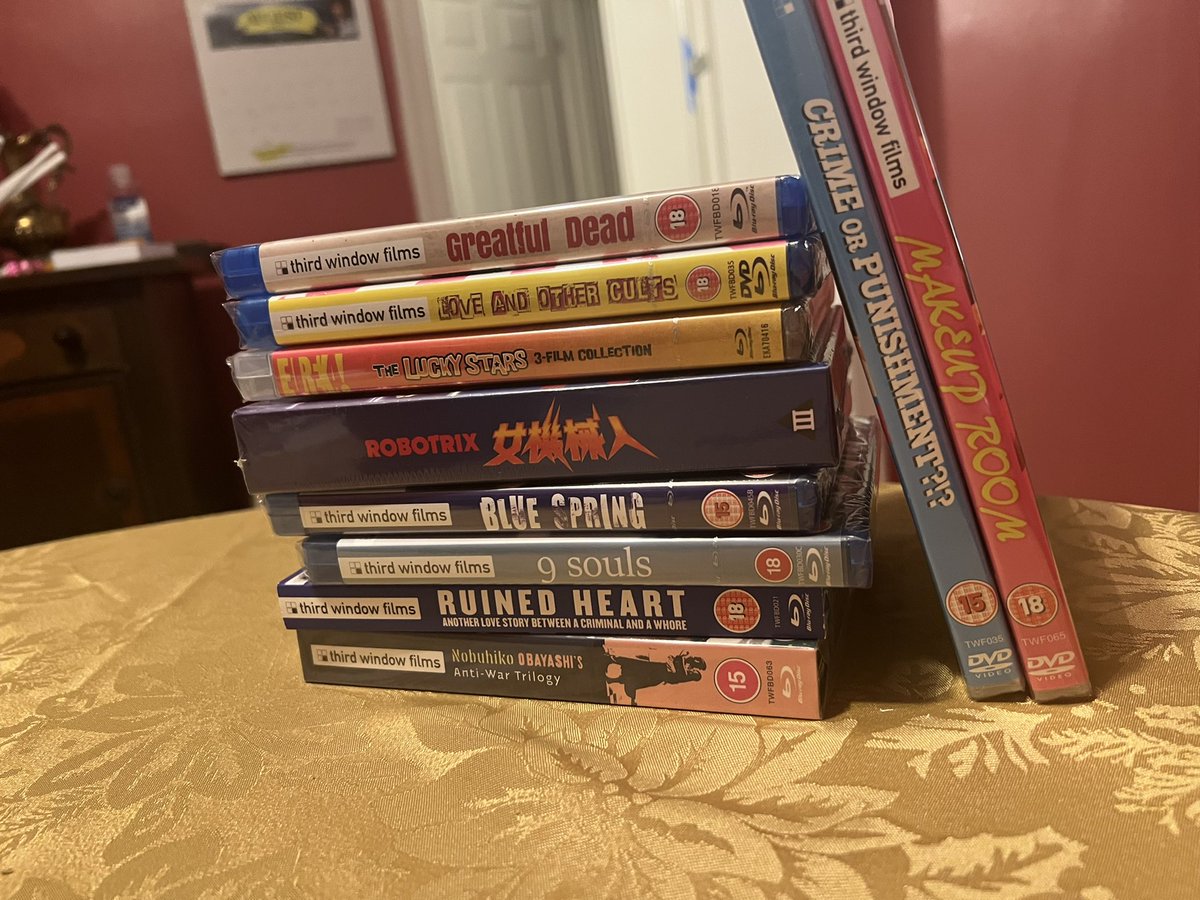 book_heath3n's tweet photo. Wait a minute , now oniy do I get a TON of great films from @thirdwindow @Terracotta_Dist but I also helped plant a tree?!?! fuckin sweet wwwwwwwww #cinema #jackiechan #robotrix #toshiakitoyoda #nobuhikoobayashi #EijiUchida #amyyip #christopherdoyle #physicalmedia #filmtwitter https://t.co/nA061DRHSh