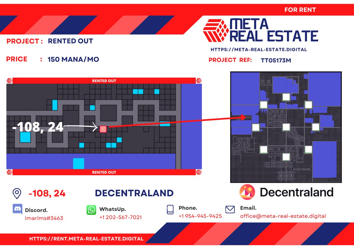 xMetaRealEstate's tweet photo. Look at what we’ve managed to rent out recently! 😉

Do you want to get your property in Decentraland rented out? 👀

Check us out! 👇

https://t.co/ljcHMBJ1Bw

#metaverse #meta #decentraland #sandbox #dcl #sandboxmetaverse #decentralandmetaverse #ethereum #crypto #eth #bitcoin https://t.co/vyMrgpasxP