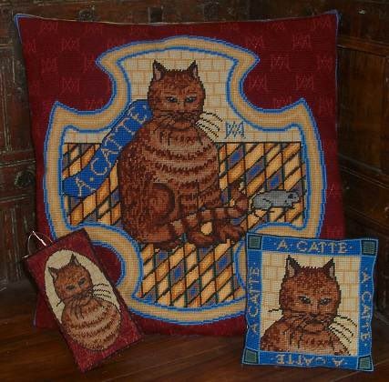 CuriosMuseum's tweet photo. Cat cushions made by Mary Queen of Scots while in prison. https://t.co/xpWiDK8QuN