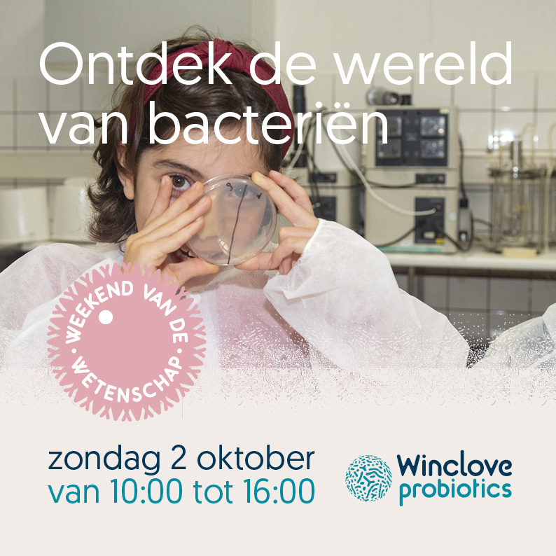 Winclove's tweet photo. Op zondag 2 oktober aanstaande doet Winclove Probiotics weer mee aan het Weekend van de Wetenschap. Meld je nu aan!

@Wetenschap_NL #wvdw #wincloveprobiotics #bacteriën #science 

https://t.co/OLbJPSKxRx https://t.co/N9owWZ367v