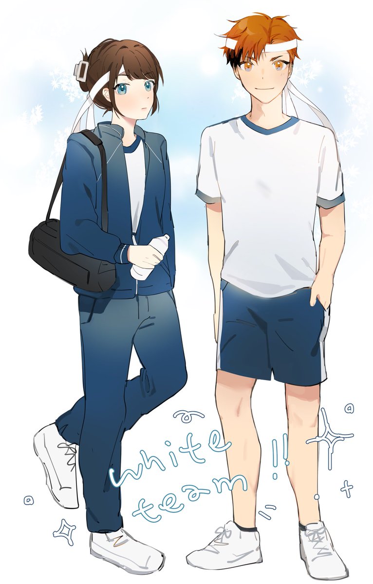 hideo_SNM's tweet photo. #SNM_Sportsday 
(ลงสกินกีฬาสีบ้างค่ะ!!💖 ยืนเก็กร่วมกับ @minamin_snm ) https://t.co/lSKIcT9Qvr