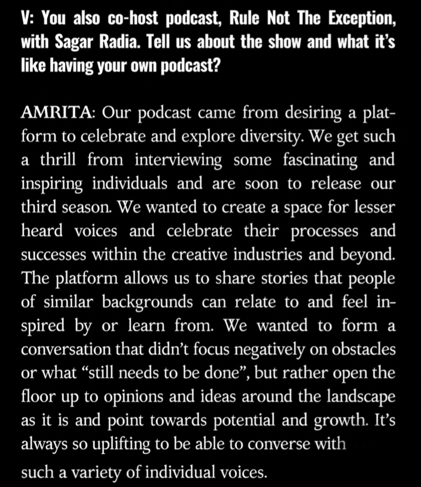 Shibbir Ahmed (@shibbir1) on Twitter photo Here's a little blurb from a recent interview co-host <a href="/AmritaAcharia1/">Amrita Acharia</a> did with @viewties magazine Here's a little blurb from a recent interview co-host <a href="/AmritaAcharia1/">Amrita Acharia</a> did with @viewties magazine